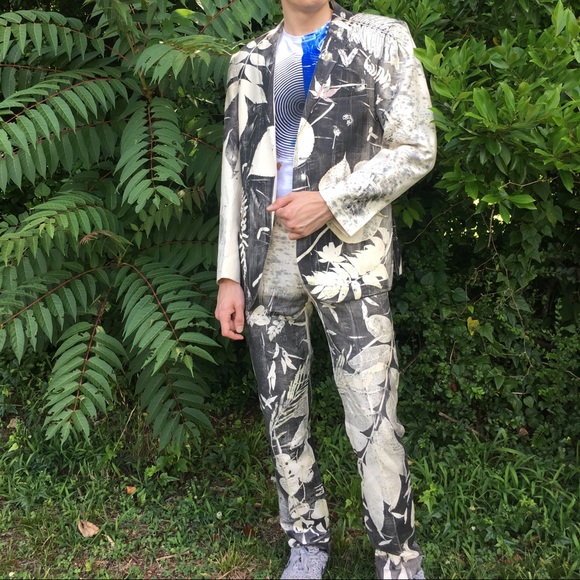 EveSkywalker Botanical Printed By Hand Linen Suit - Picture 2 of 7